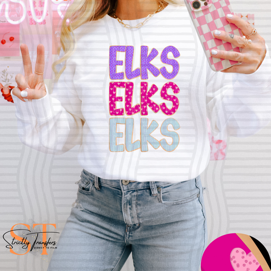 Elks Sugar Cookie Stacked Direct to Film Transfers