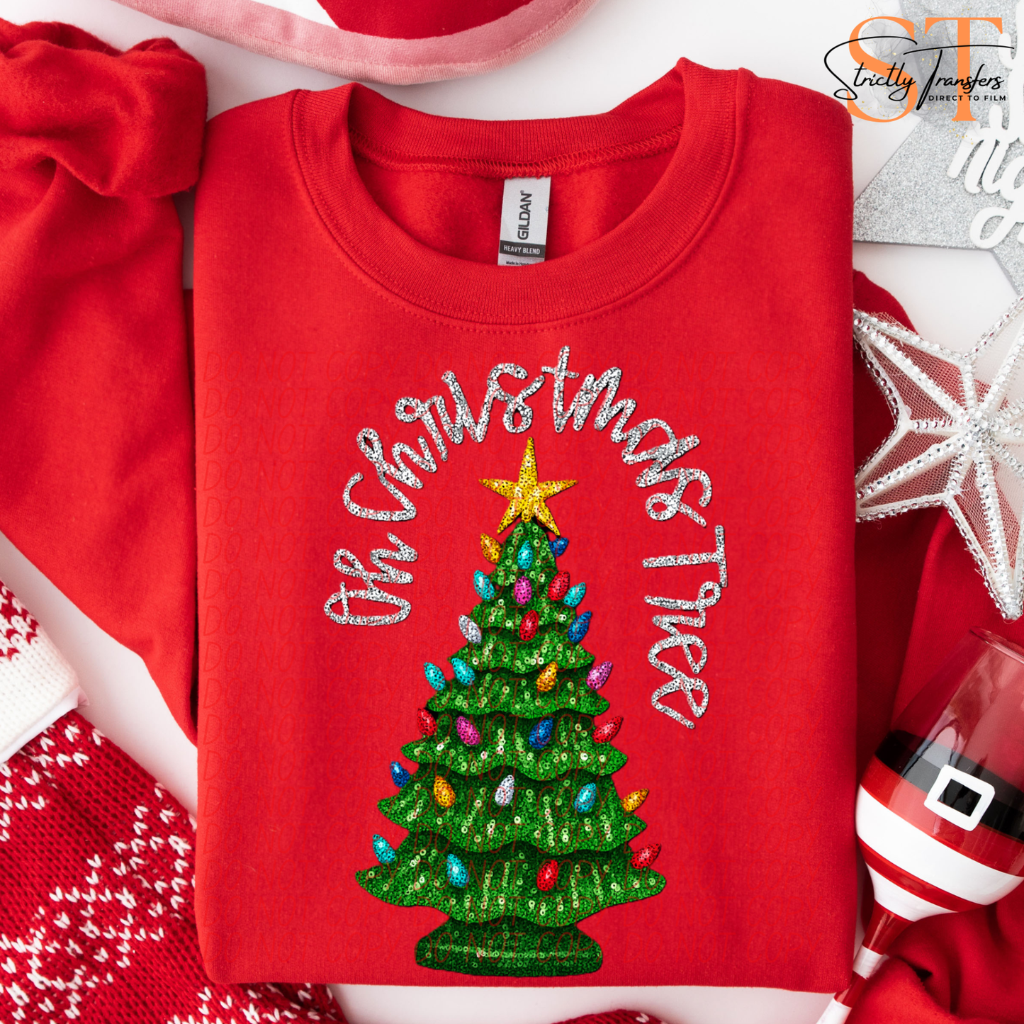 Oh Christmas Tree - 2 Options Direct to Film Transfers