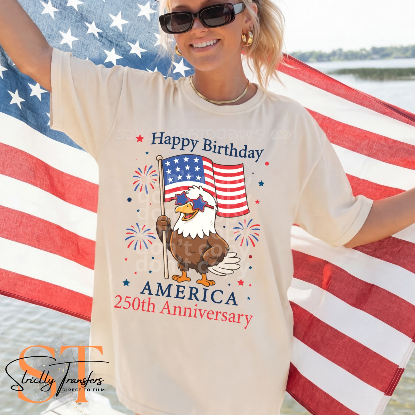 Happy Birthday America Eagle Direct to Film Transfers
