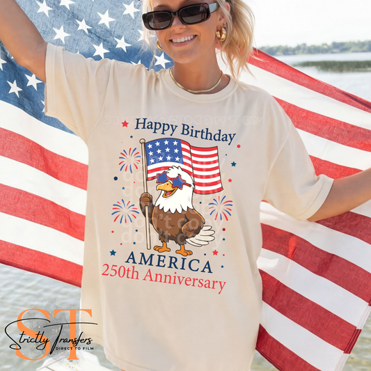 Happy Birthday America Eagle Direct to Film Transfers