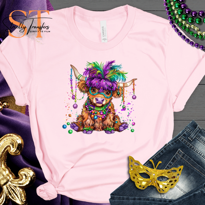 Highland Cow Mardi Gras Direct to Film Transfers