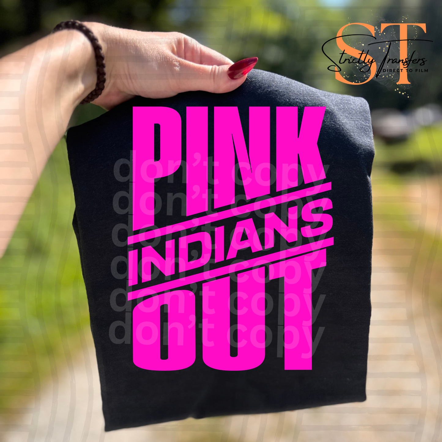 Pink Out Bold Mascots Direct to Film Transfers
