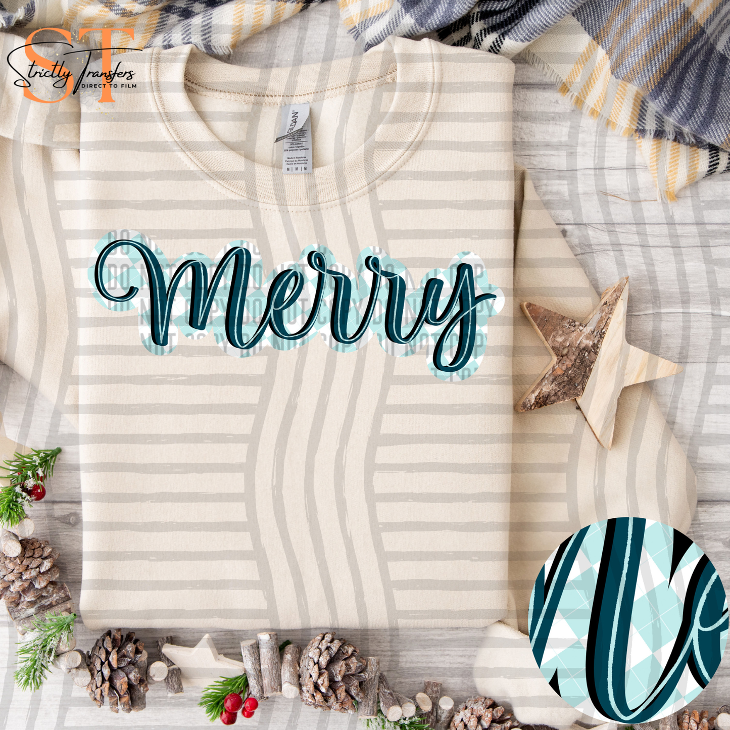 Merry Teal Direct to Film Transfers