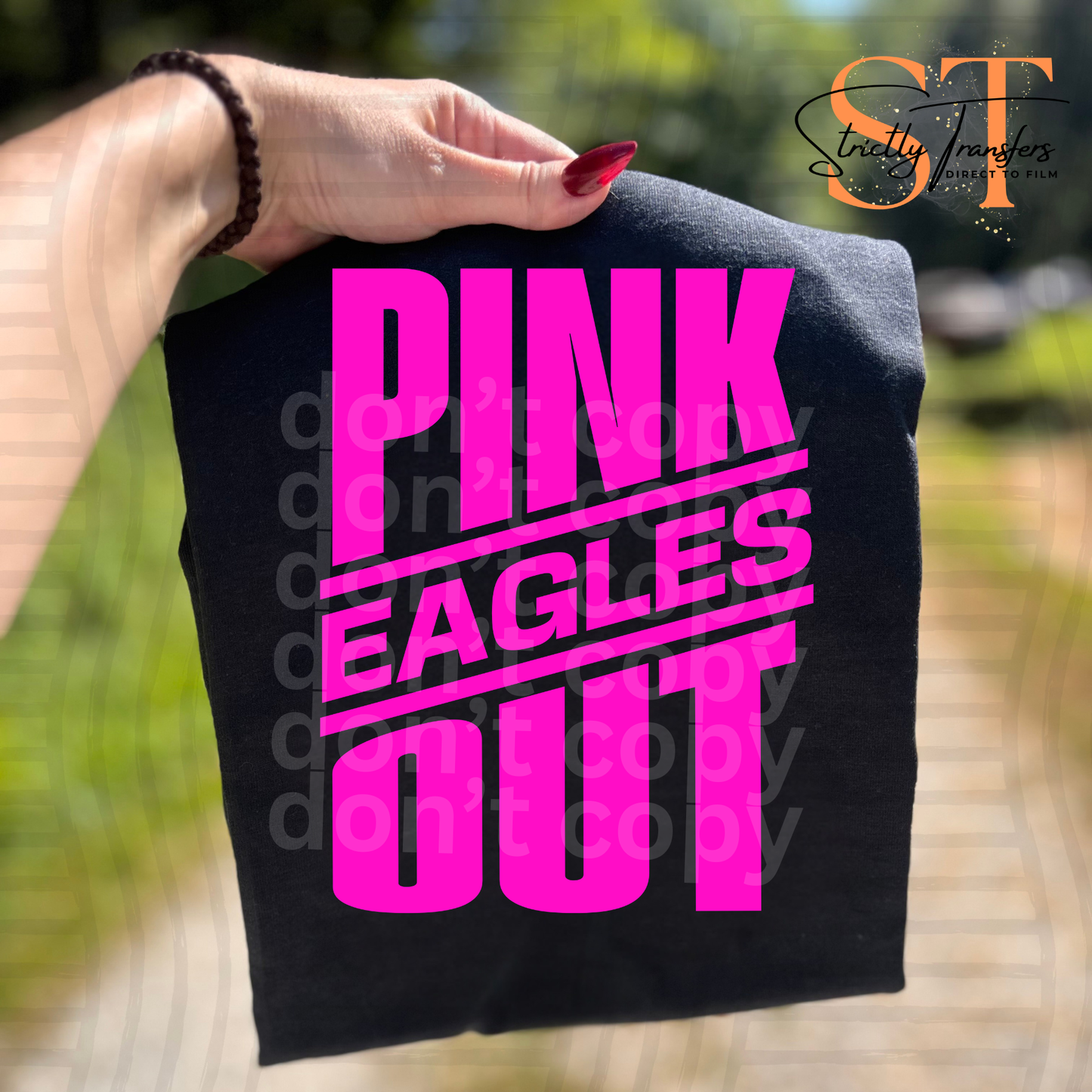 Pink Out Bold Mascots Direct to Film Transfers
