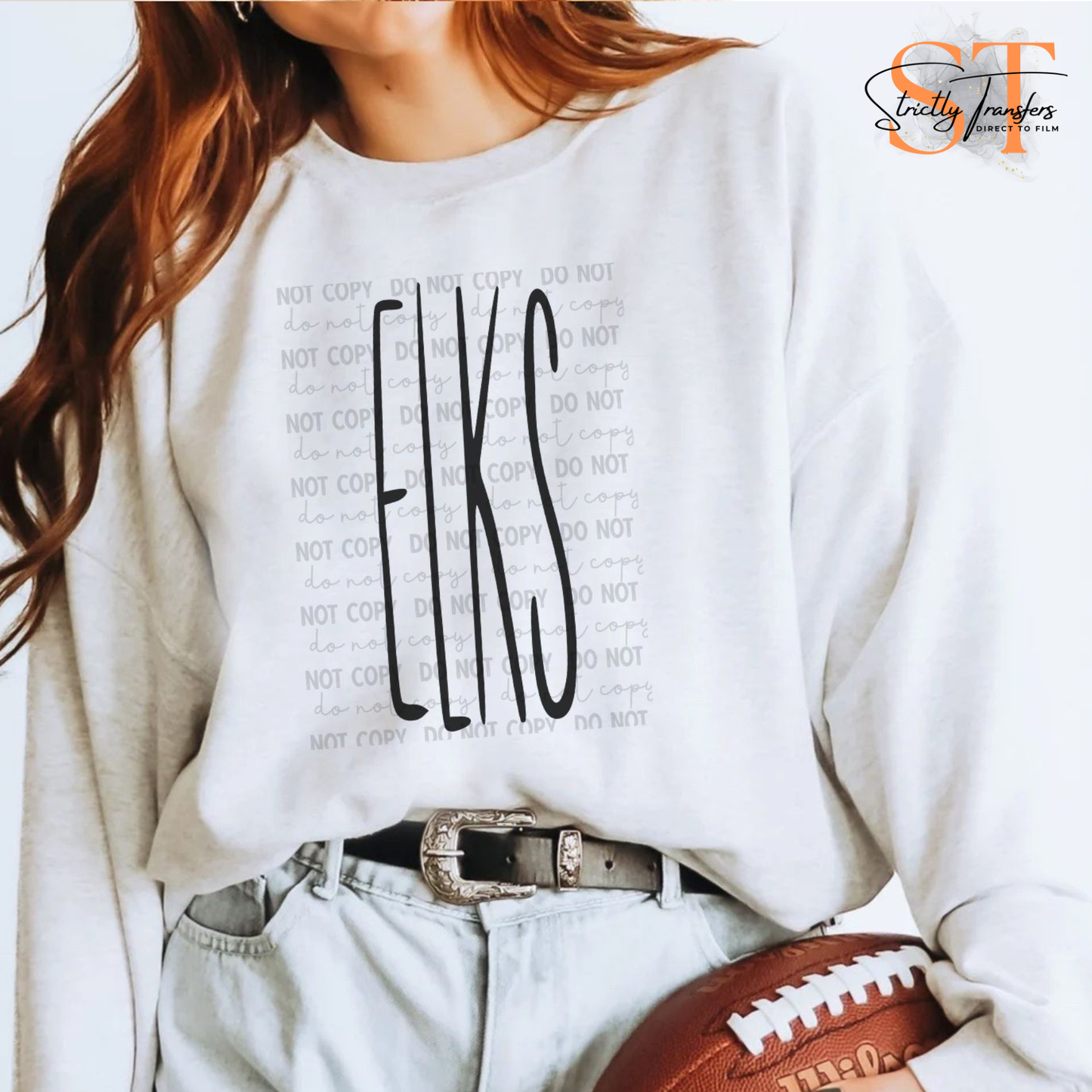 Elks Skinny Oversized - 2 Colors Direct to Film Transfers