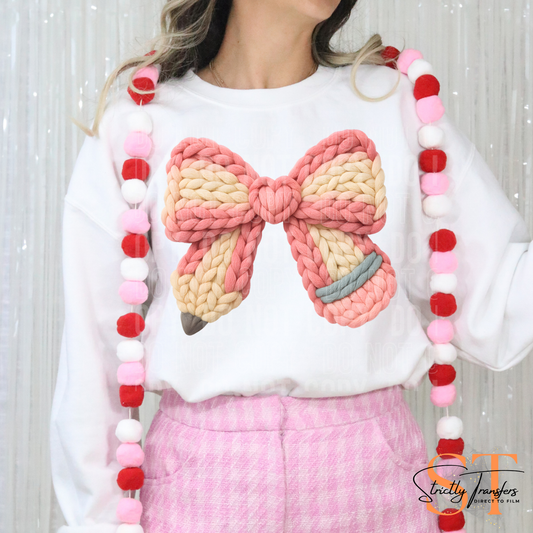 Valentine Pencil Bow Direct to Film Transfers