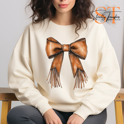 Leather Fringe Bow Direct to Film Transfers
