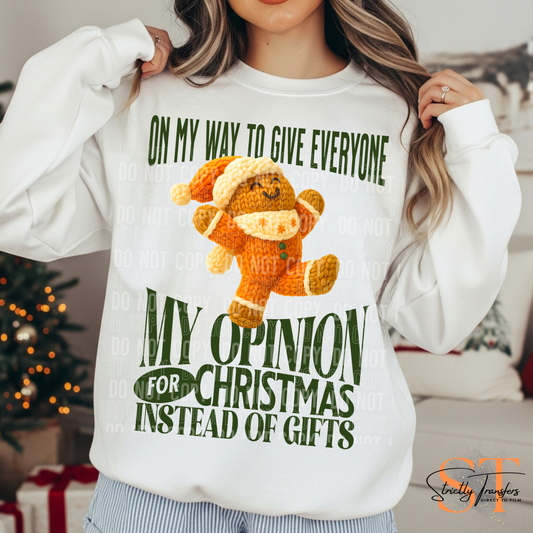 Give Everyone my Opinion for Christmas Direct to Film Transfers