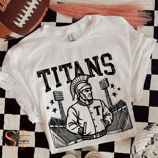 Titans Letterman Jacket Direct to Film Transfers