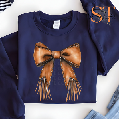 Leather Fringe Bow Direct to Film Transfers