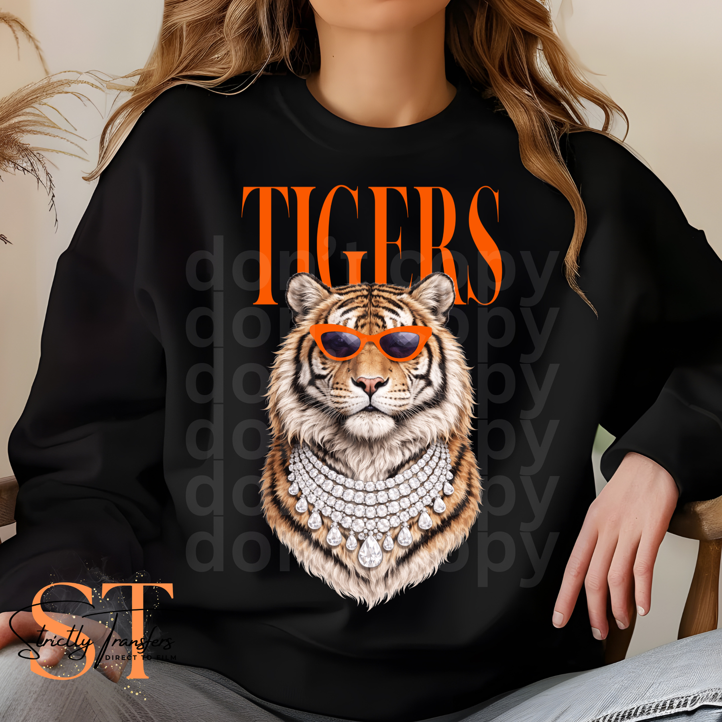 Tigers Vogue Mascot Direct to Film Transfers