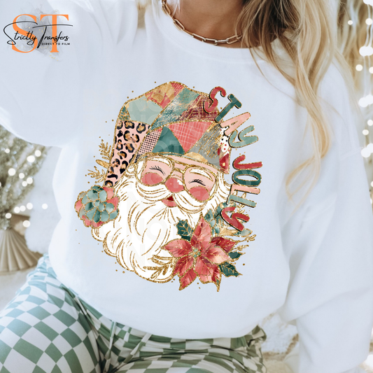 Stay Jolly Santa Direct to Film Transfers