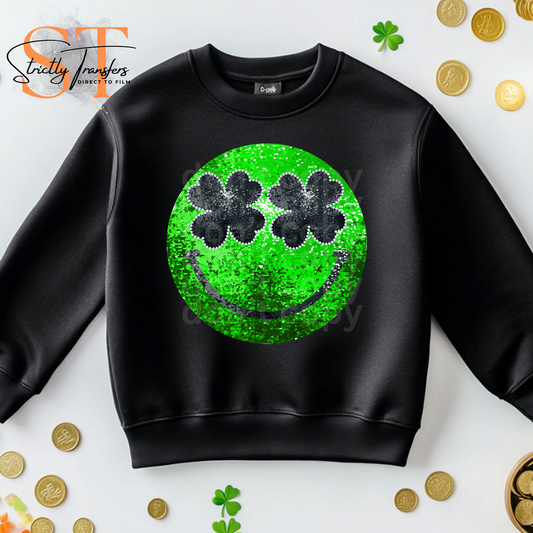 Faux Sequin Green Smile Direct to Film Transfers