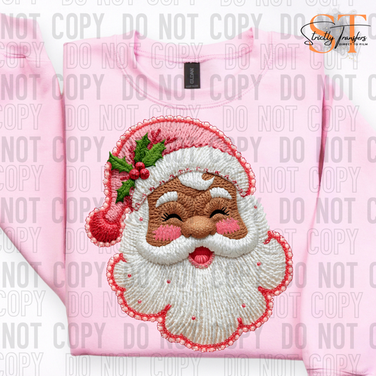 Santa Pink Faux Yarn Direct to Film Transfers