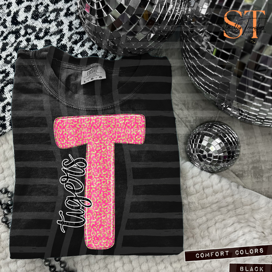 Tigers Pink Leopard Initial Direct to Film Transfers