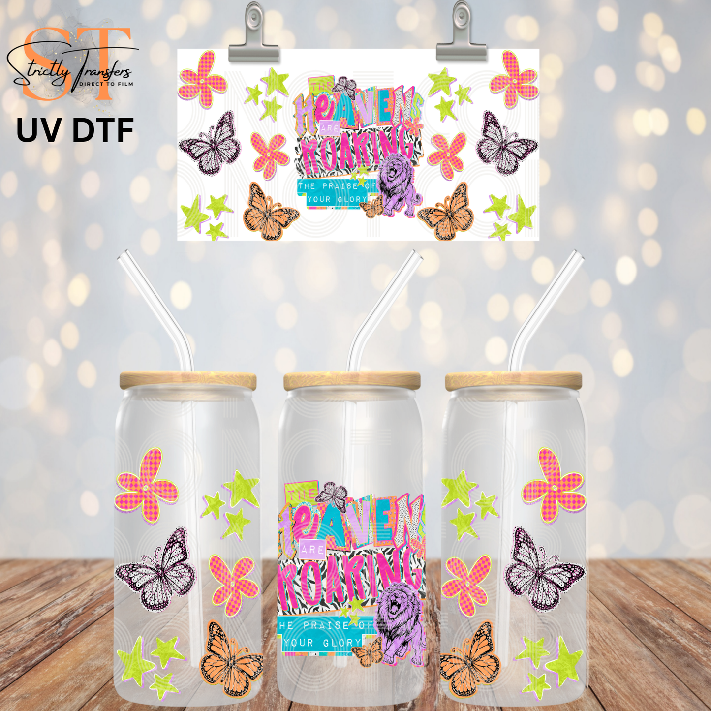 The Heavens are Roaring Libbey UV Wrap Direct to Film Wraps