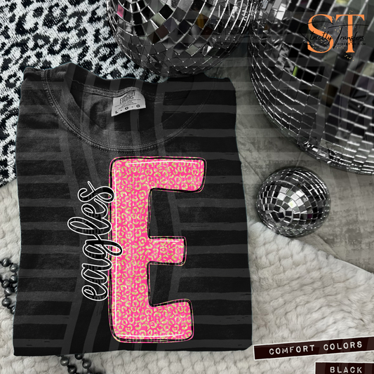 Eagles Pink Leopard Initial Direct to Film Transfers