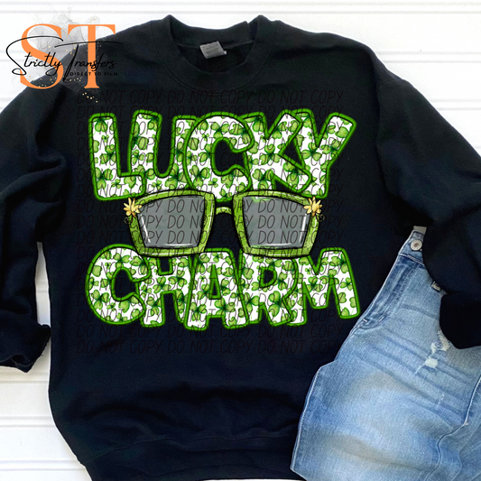 Lucky Charm Green Glasses Direct to Film Transfers