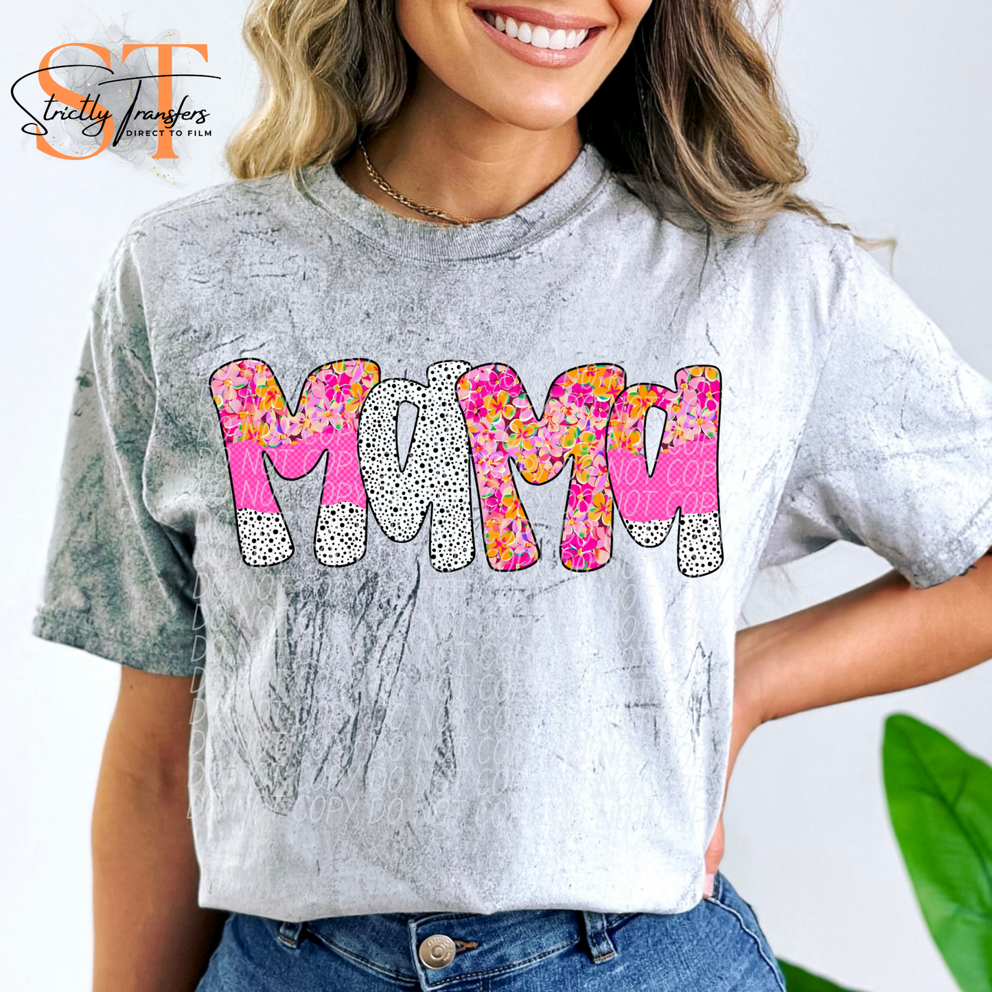 Happy Flowers- Mama Direct to Film Transfers