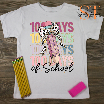 Coquette 100 Days of School Pencil Direct to Film Transfers