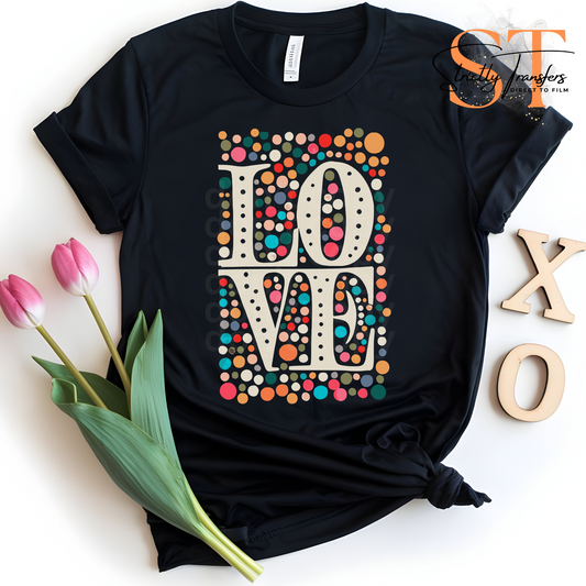 Love Dots Direct to Film Transfers
