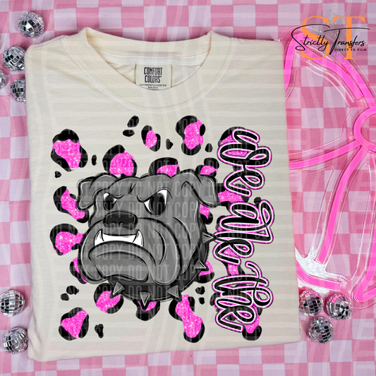 Bulldogs Preppy Leopard Direct to Film Transfers