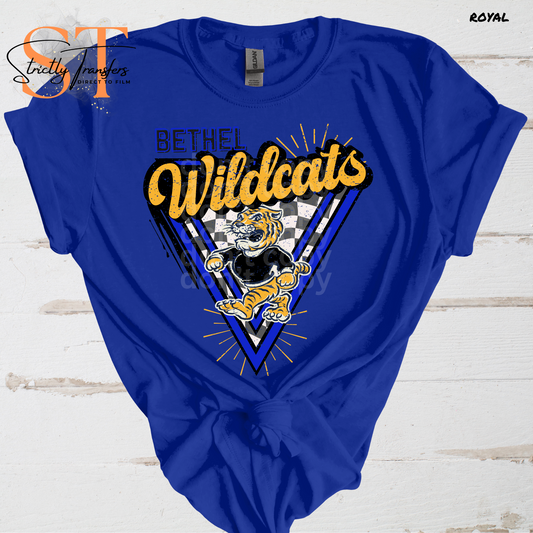 Retro/Vintage Bethel Wildcats Direct to Film Transfers