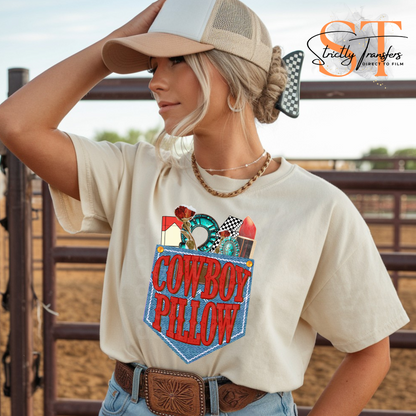 Cowboy Pillow Direct to Film Transfers