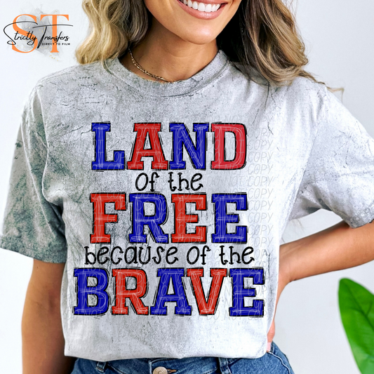 Land of the Free because of the Brave Direct to Film Transfers