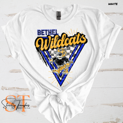Retro/Vintage Bethel Wildcats Direct to Film Transfers