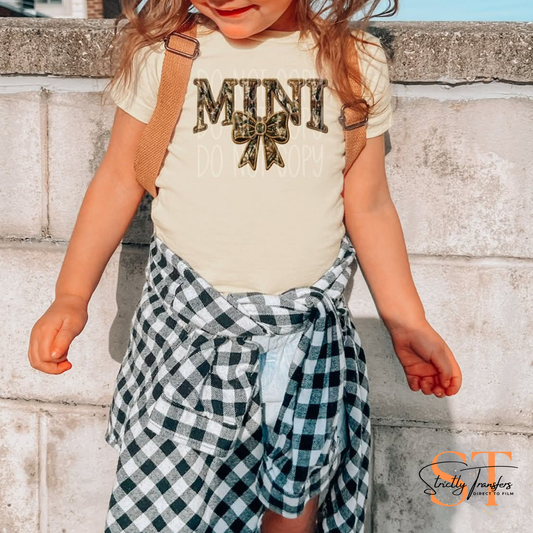 Mini Camo Bow Direct to Film Transfers