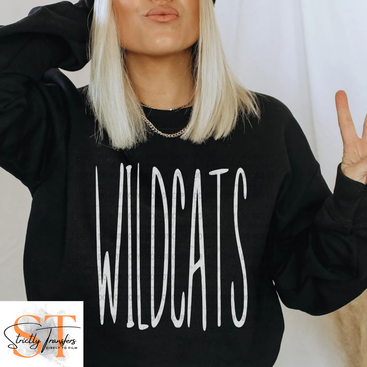 Wildcats Skinny Oversized - 2 Colors Direct to Film Transfers