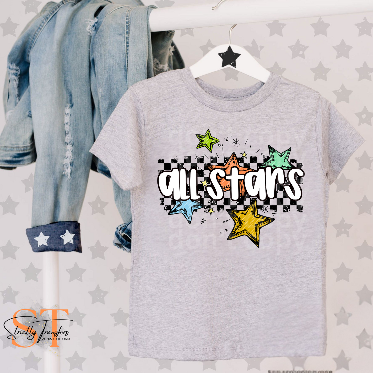 Allstars Unisex Stars Direct to Film Transfers