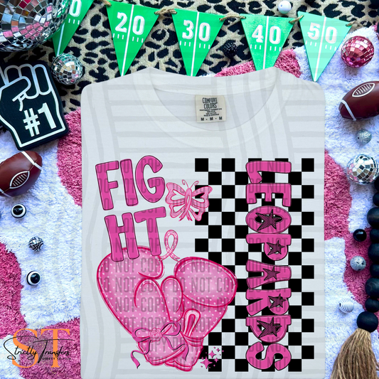 Leopards Fight Pink Out Direct to Film Transfers