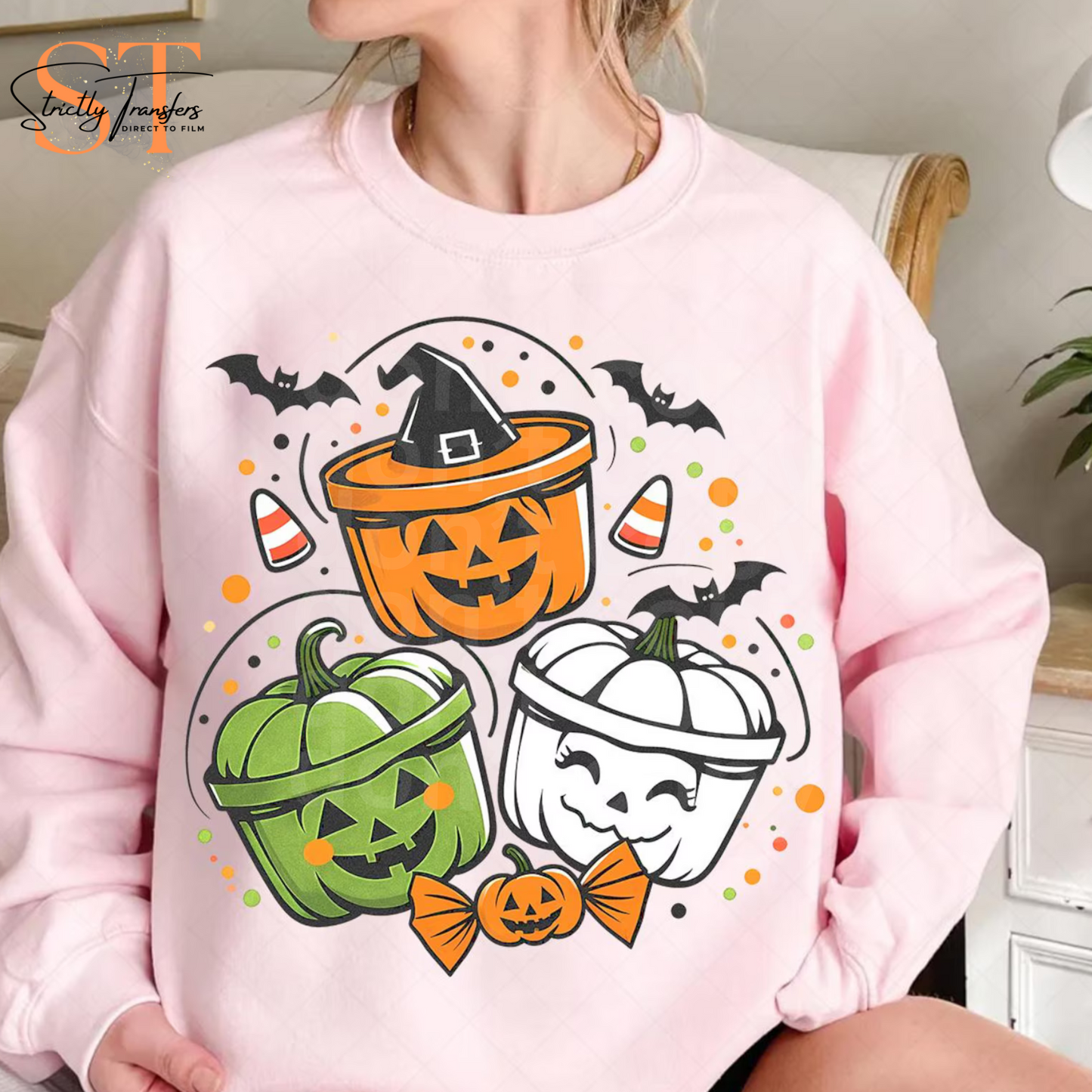 Halloween Buckets Direct to Film Transfers