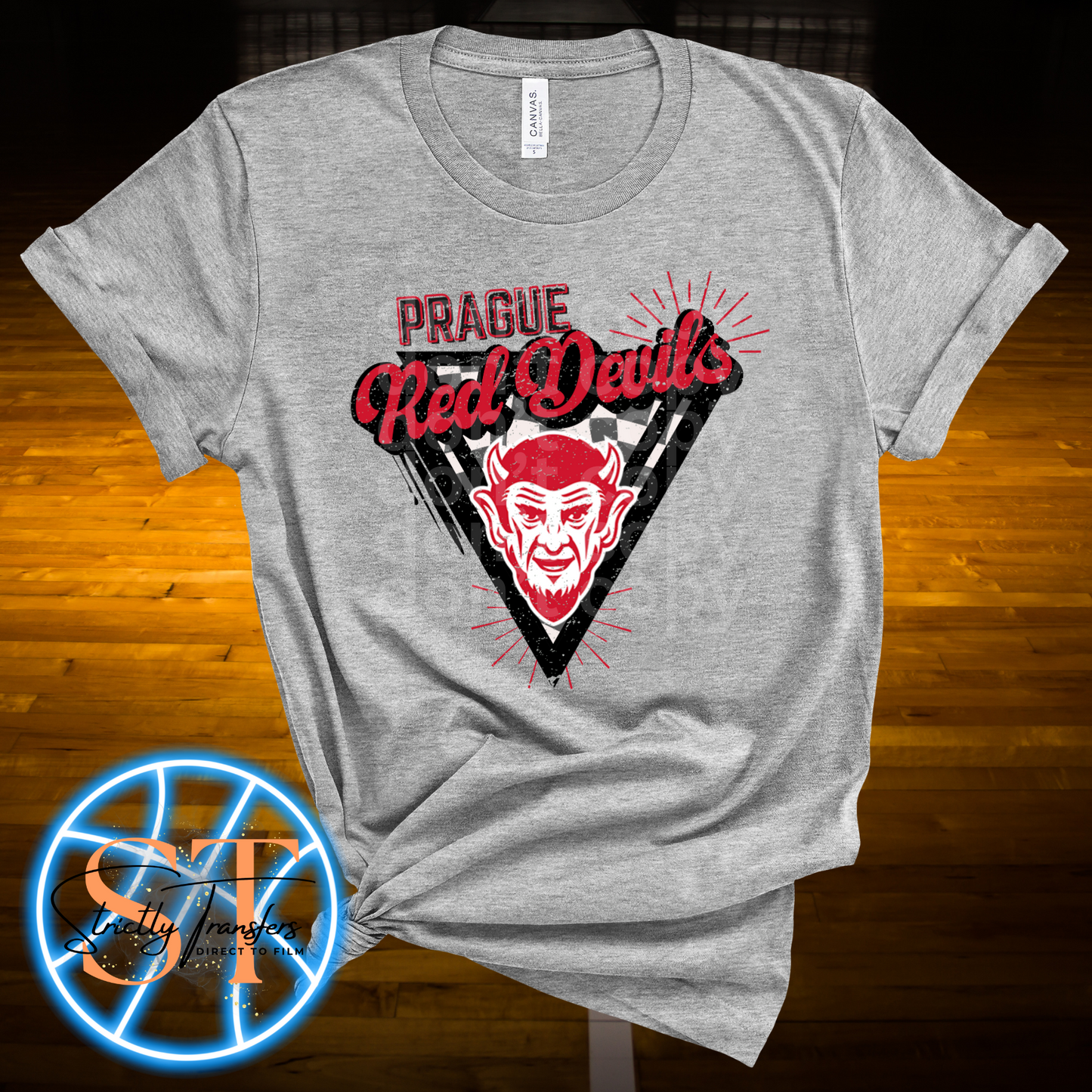 Retro/Vintage Prague Red Devils Direct to Film Transfers