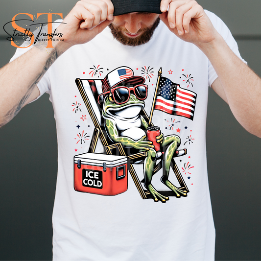 4th of July Frog Direct to Film Transfers