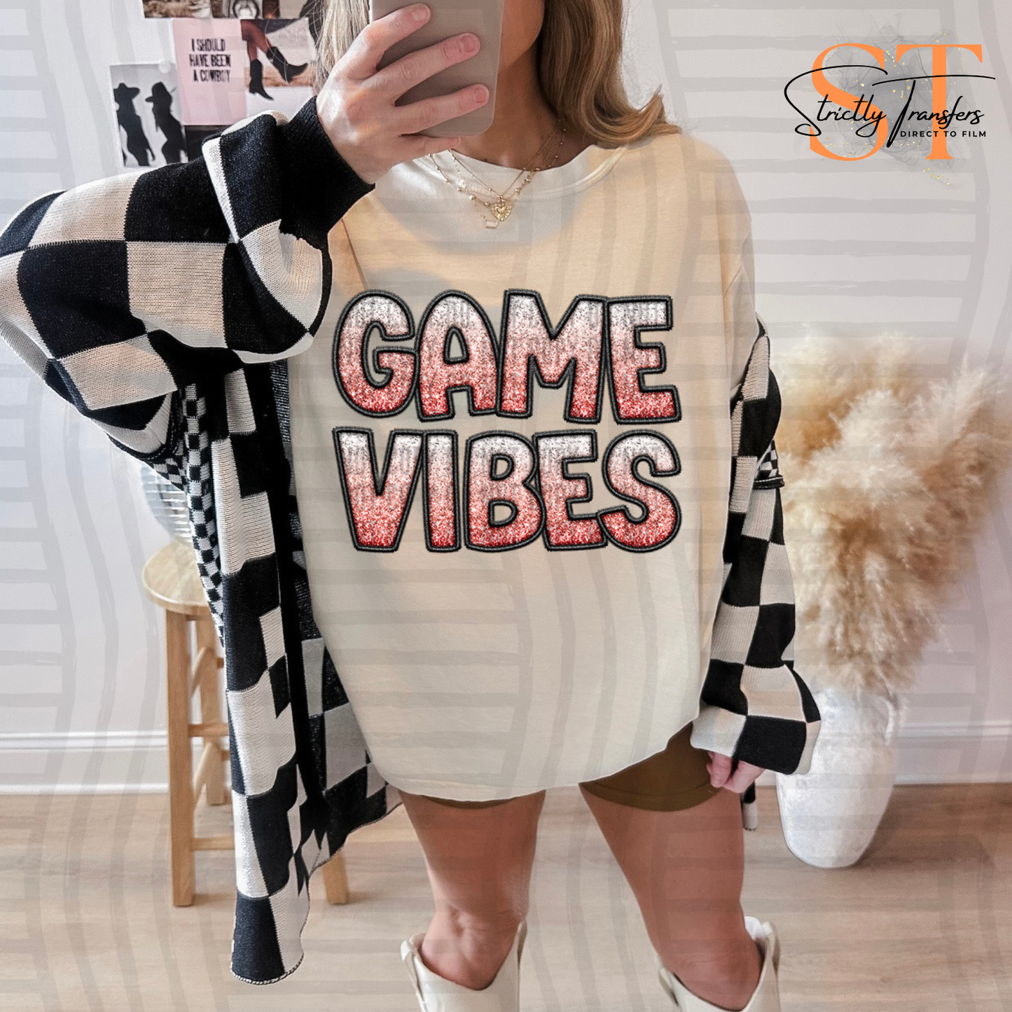 Game Vibes Glitters- 9 Colors Direct to Film Transfers