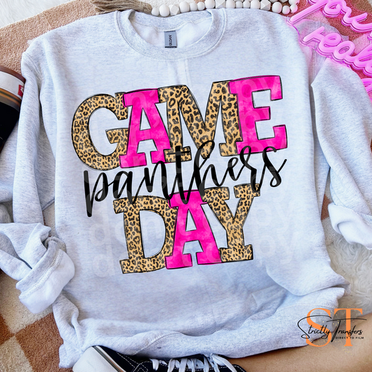 Leopard Pink Game Day Panthers Direct to Film Transfers