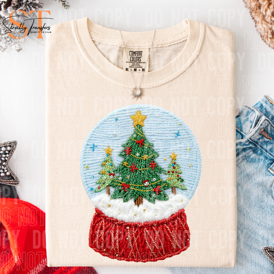 Snow Globe Faux Yarn Direct to Film Transfers