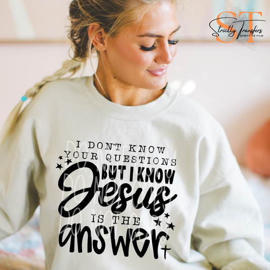 Jesus is the Answer Direct to Film Transfers