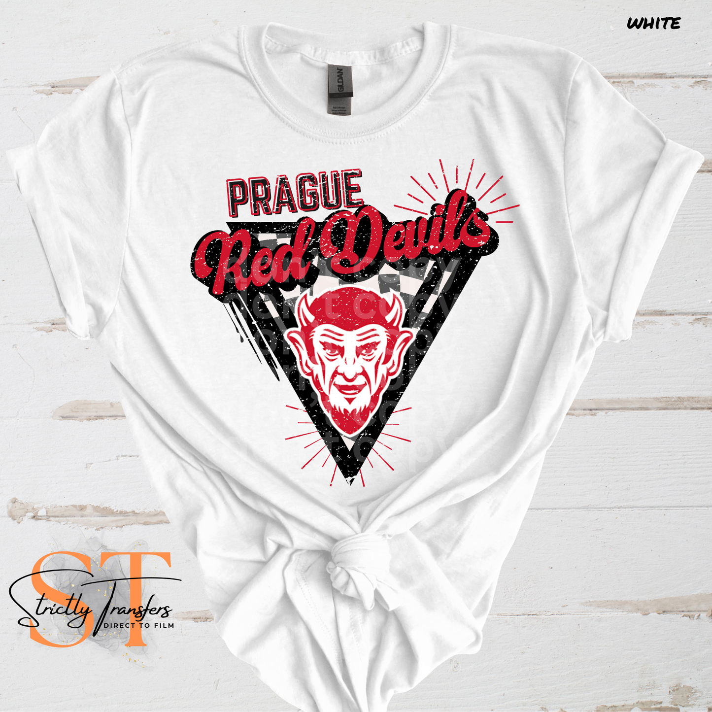 Retro/Vintage Prague Red Devils Direct to Film Transfers