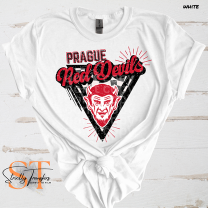 Retro/Vintage Prague Red Devils Direct to Film Transfers