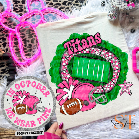 In October We Wear Pink Titans Direct to Film Transfers