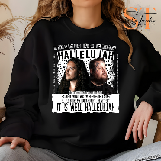 Hard Fought Hallelujah Dots- 2 options Direct to Film Transfers