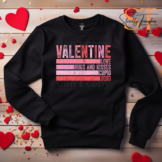 Valentine lines Direct to Film Transfers