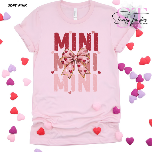 Mini Pink Bow Direct to Film Transfers