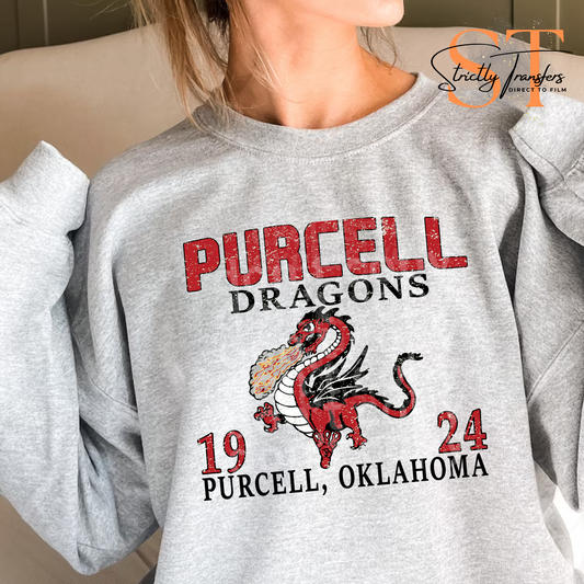 Purcell Dragons 1924 Weathered Direct to Film Transfers