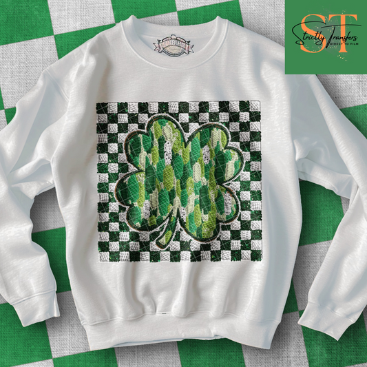 Shamrock Checkered Twill Direct to Film Transfers