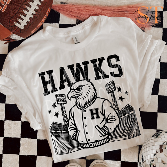 Hawks Letterman Jacket Direct to Film Transfers